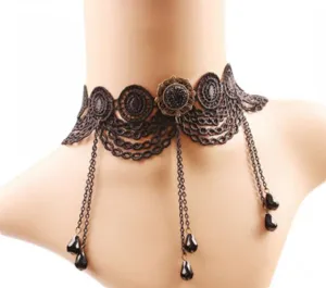 Black - Victorian Lace Choker