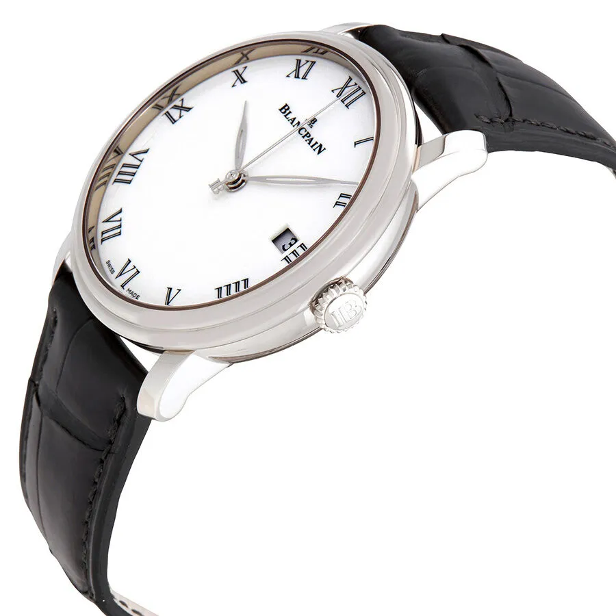Blancpain Villeret 8 Days White Enamel Dial 18kt White Gold Men's Watch 6630-1531-55B