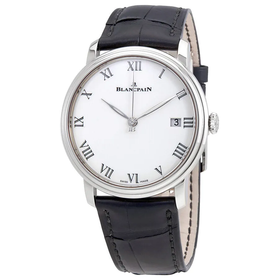 Blancpain Villeret 8 Days White Enamel Dial 18kt White Gold Men's Watch 6630-1531-55B