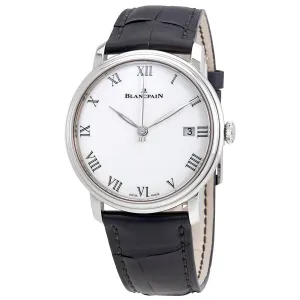 Blancpain Villeret 8 Days White Enamel Dial 18kt White Gold Men's Watch 6630-1531-55B