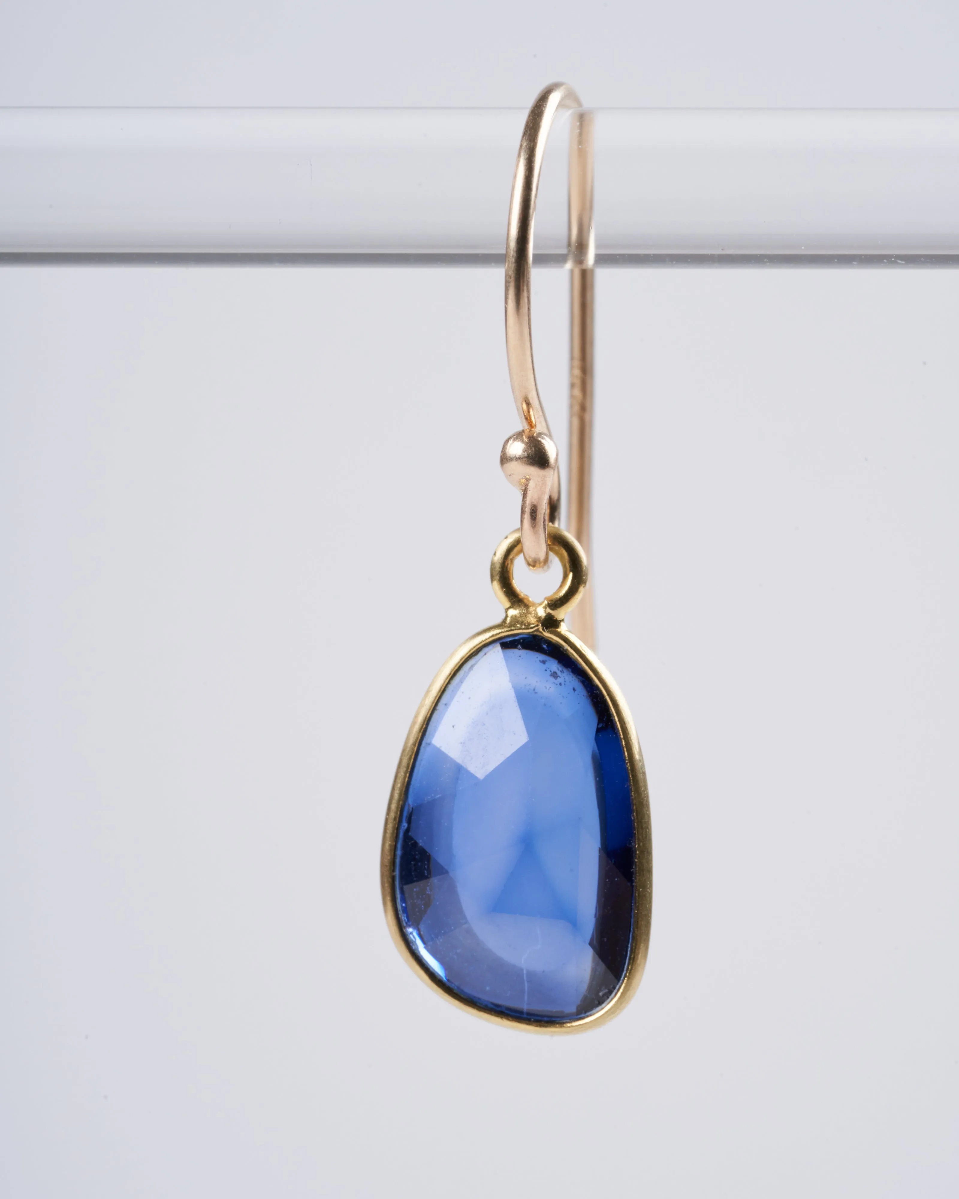 blue sapphire drop earrings