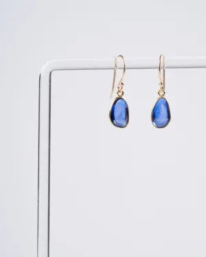 blue sapphire drop earrings