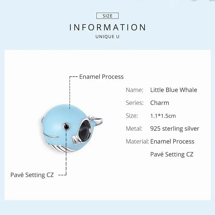 Blue Whale Charm