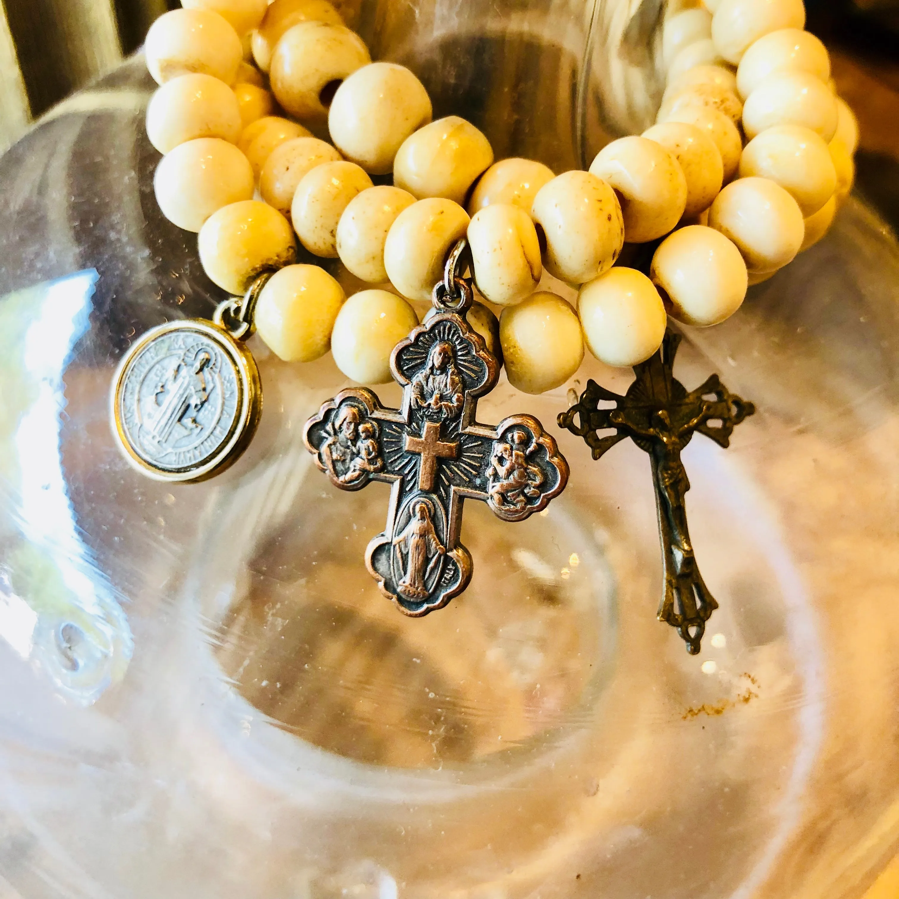 Bone Bracelets with Vintage French Charm (More Styles Available)