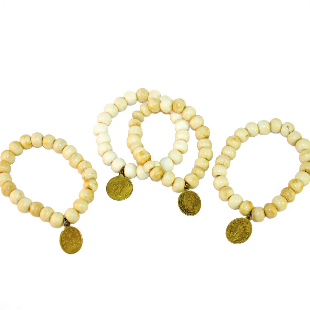 Bone Bracelets with Vintage French Charm (More Styles Available)