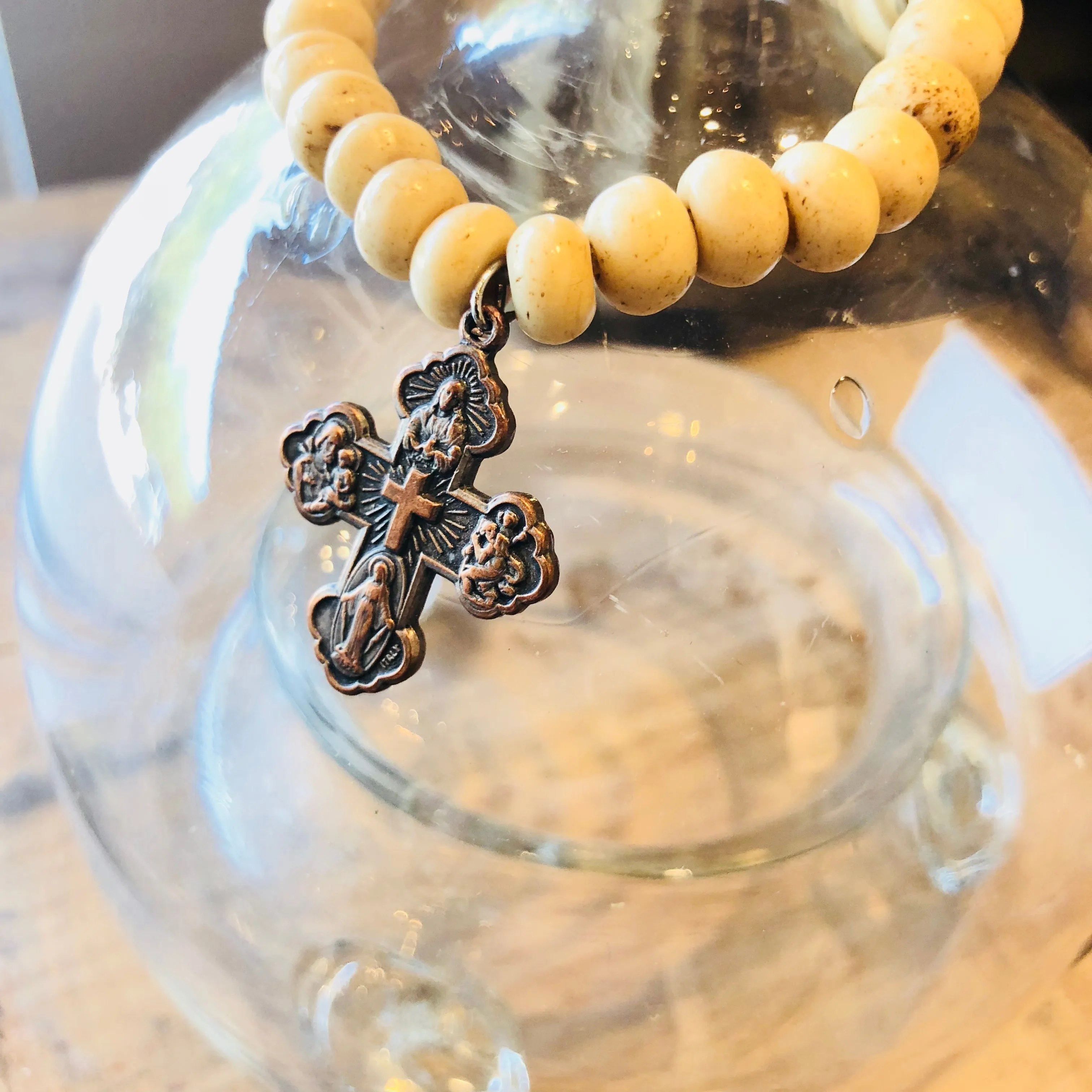 Bone Bracelets with Vintage French Charm (More Styles Available)