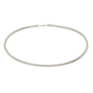 Box Chain Choker - Sterling Silver