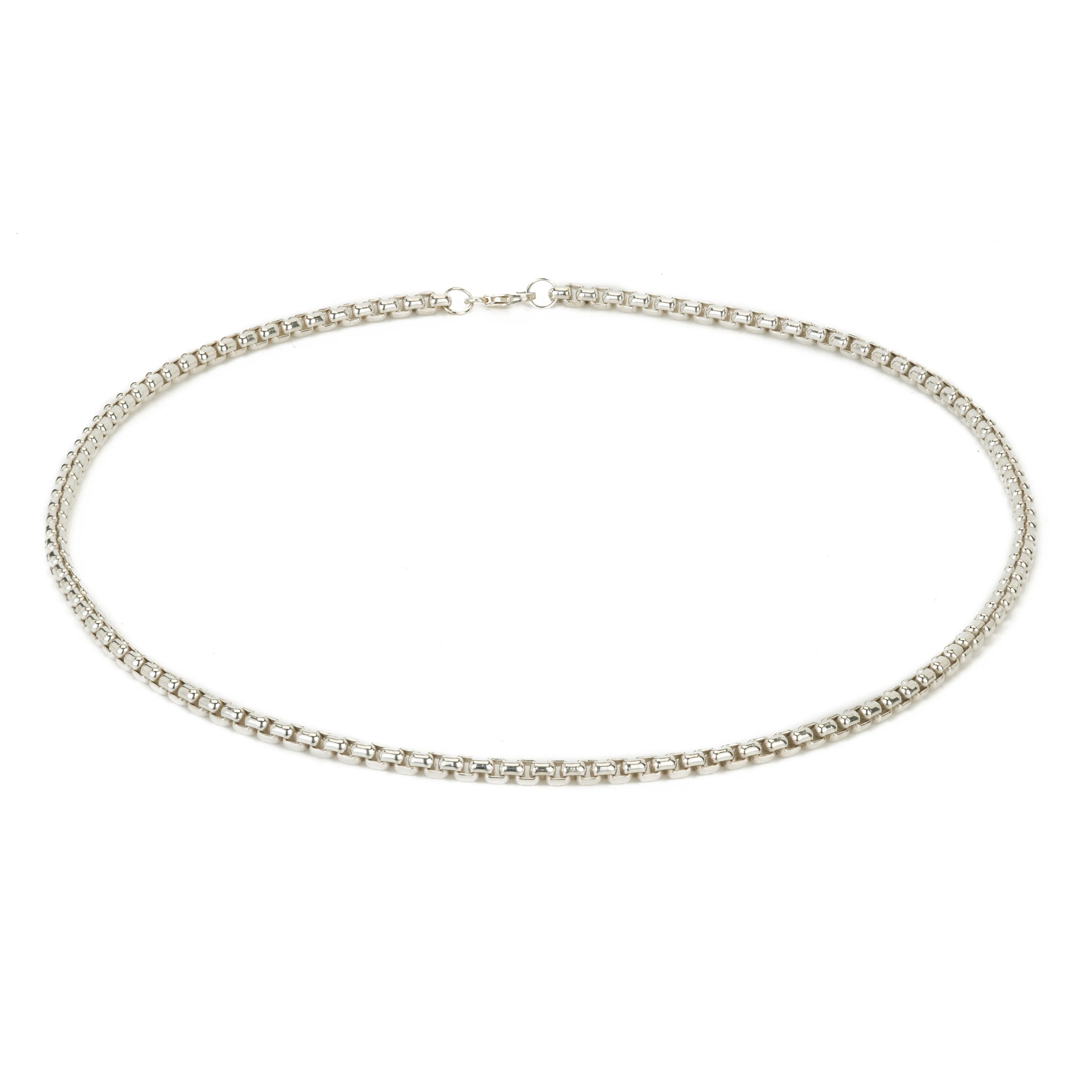 Box Chain Choker - Sterling Silver