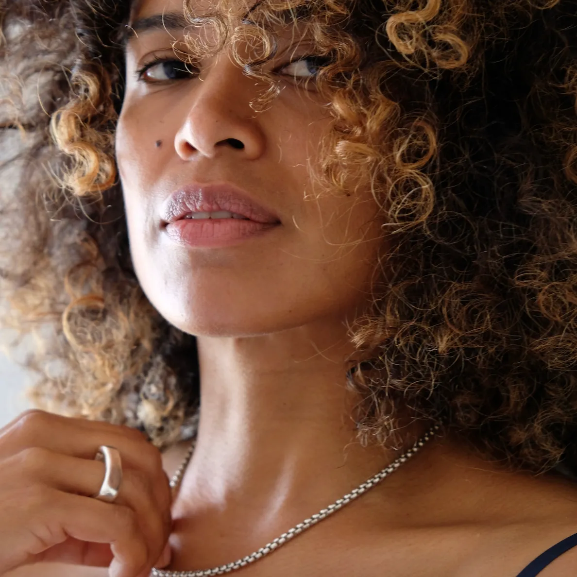 Box Chain Choker - Sterling Silver
