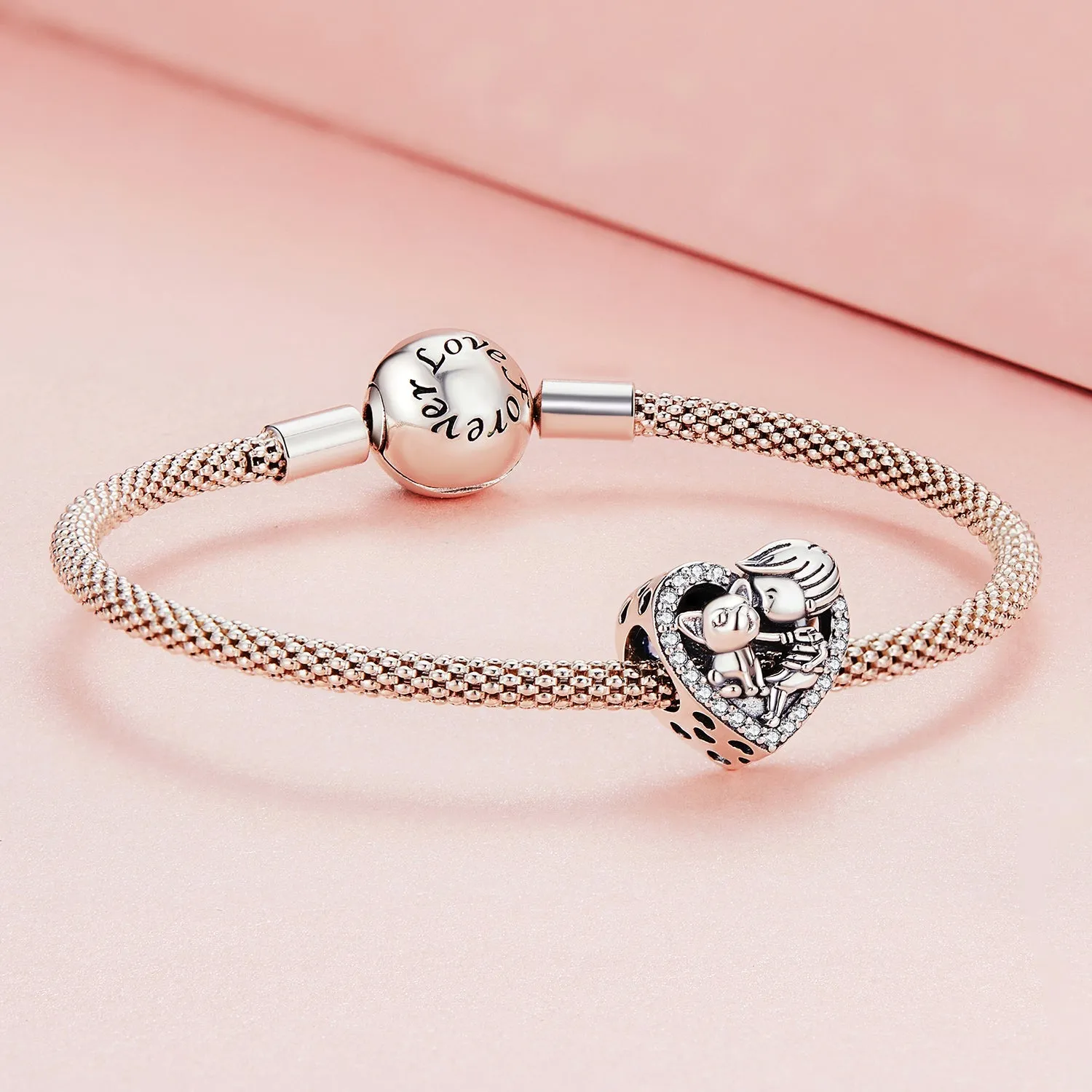 Boy & Dog Heart Charm