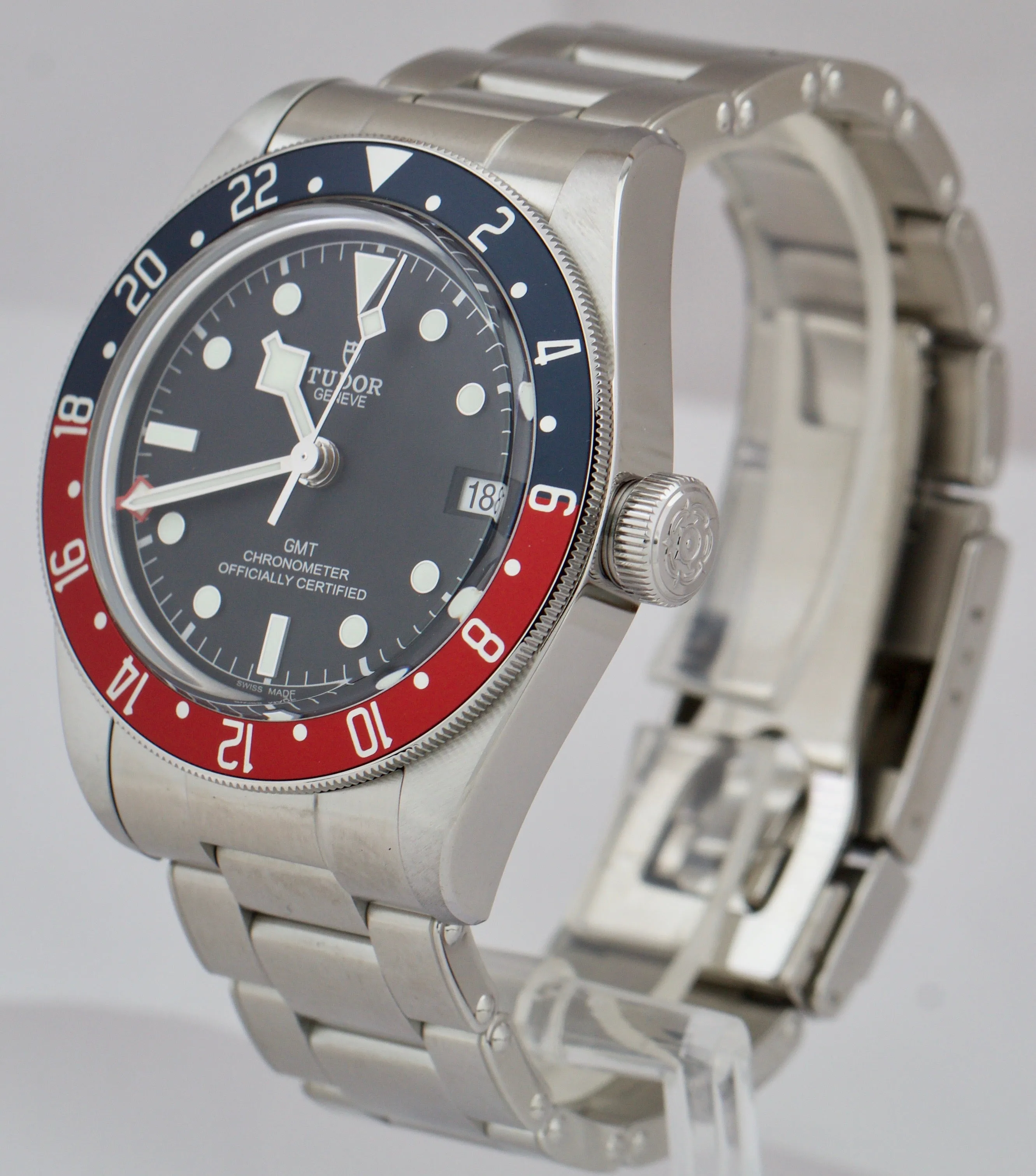 BRAND NEW Tudor Black Bay GMT Pepsi 41mm Stainless Black Date Watch 79830RB