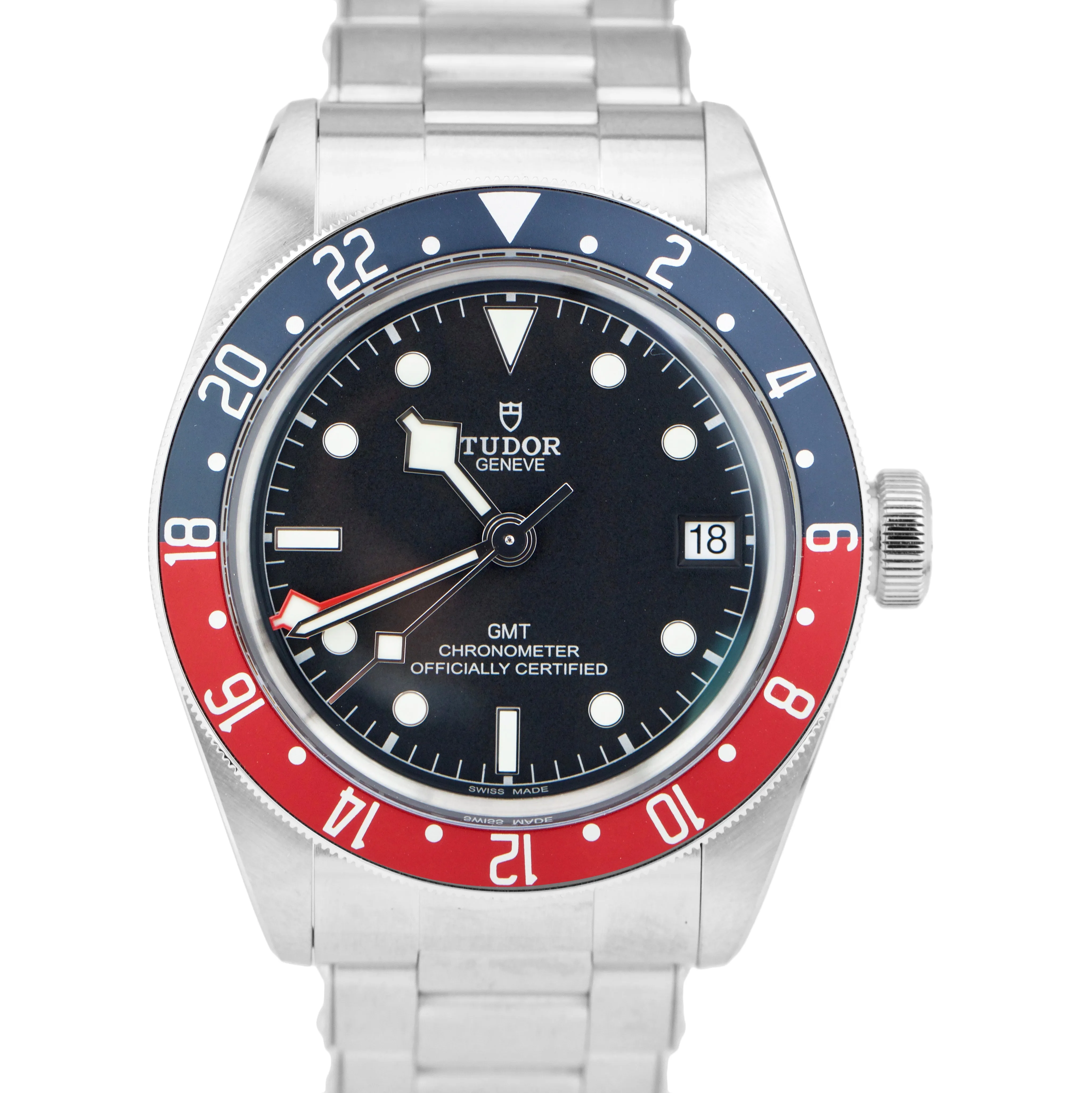 BRAND NEW Tudor Black Bay GMT Pepsi 41mm Stainless Black Date Watch 79830RB