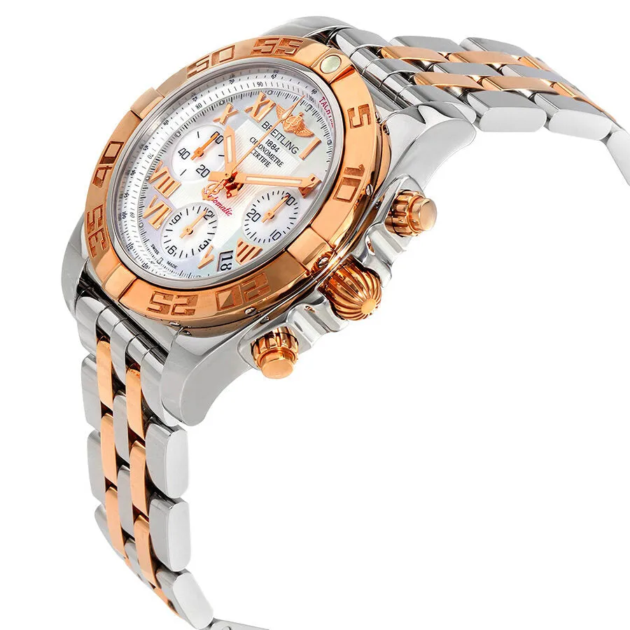 Breitling Chronomat Mother of Pearl Dial Stainless Steel and 18K Rose Gold Men's Watch CB014012-A748TT CB014012-A748-378C