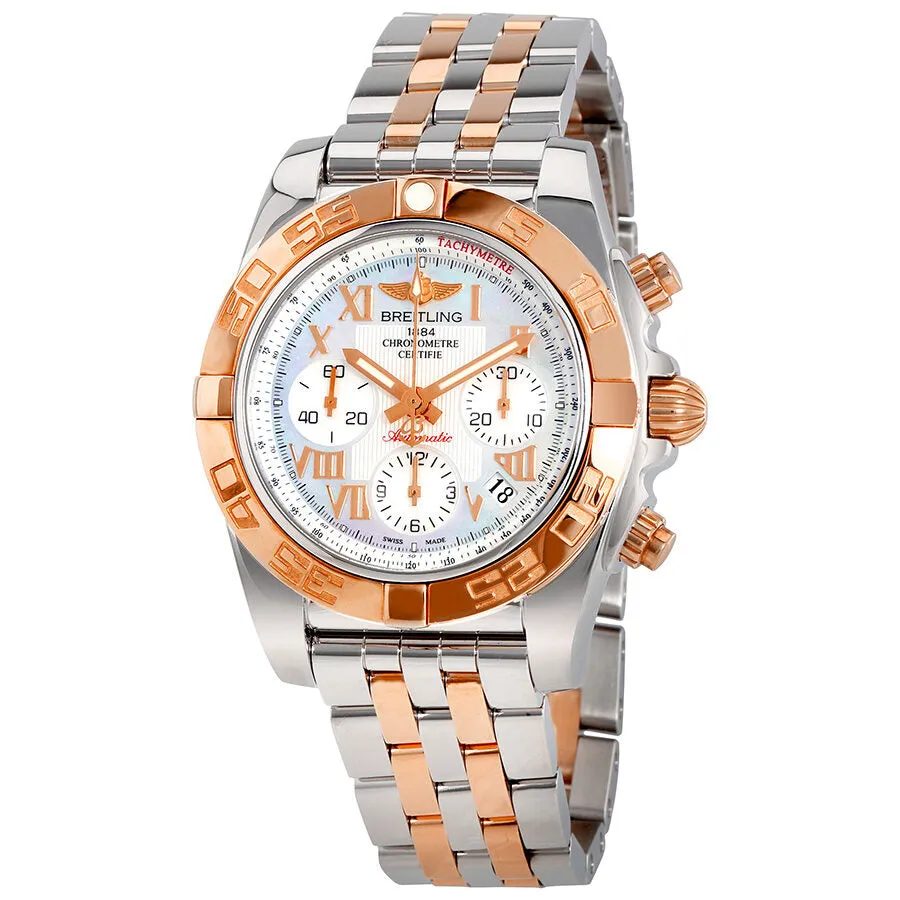 Breitling Chronomat Mother of Pearl Dial Stainless Steel and 18K Rose Gold Men's Watch CB014012-A748TT CB014012-A748-378C