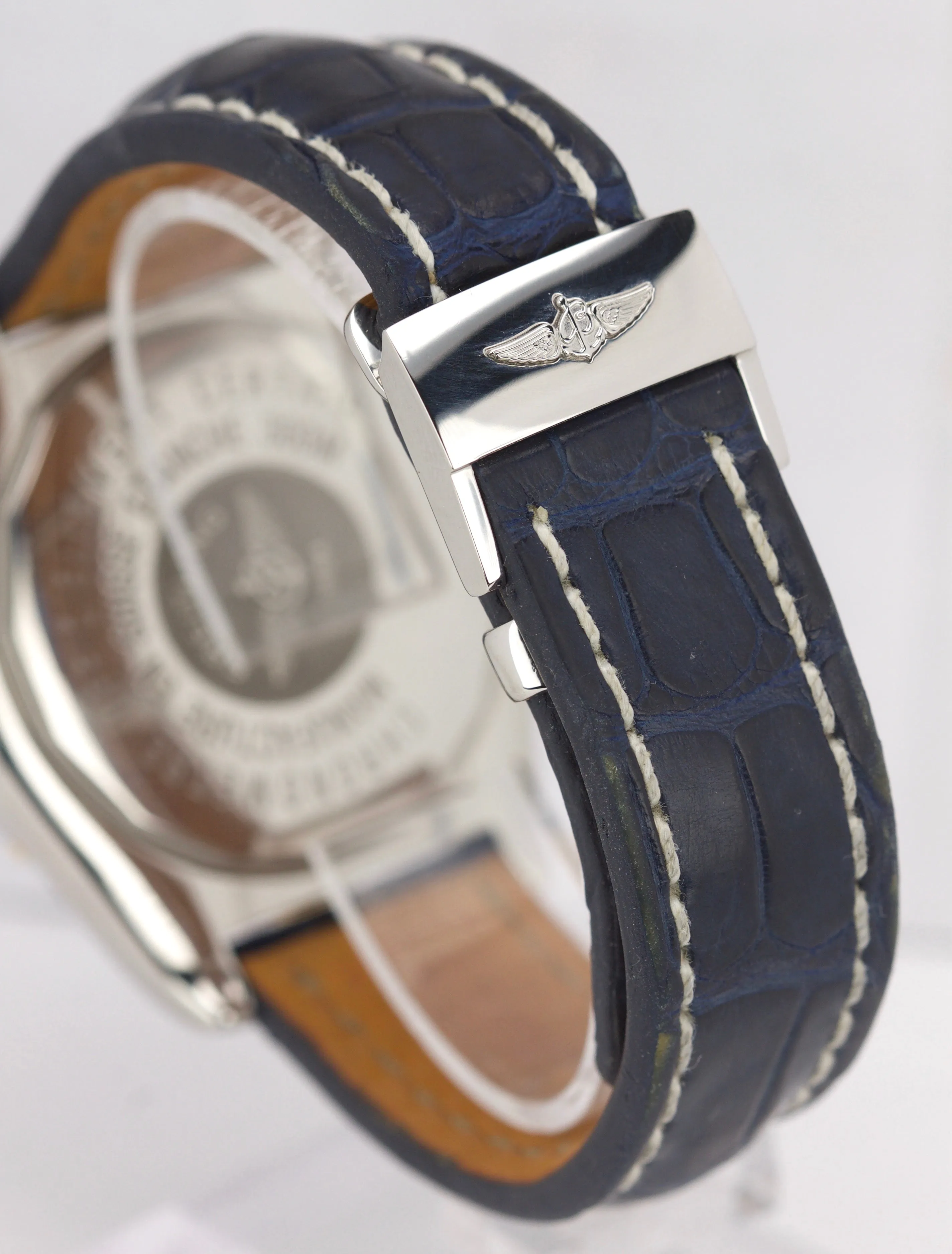 Breitling Galatic 41mm Blue Big Date 18K Two Tone Blue Steel B49350 Swiss Watch