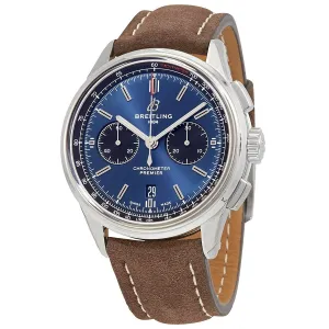 Breitling Premier B01 Chronograph Automatic Chronometer Blue Dial Men's Watch AB0118221C1X2