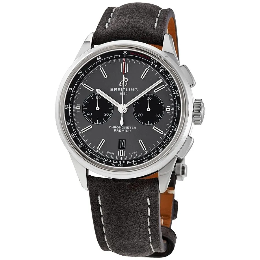 Breitling Premier B01 Chronograph Automatic Grey Dial Men's Watch AB0118221B1X1
