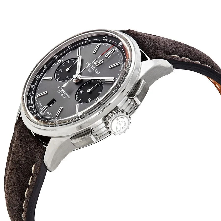 Breitling Premier B01 Chronograph Automatic Grey Dial Men's Watch AB0118221B1X1