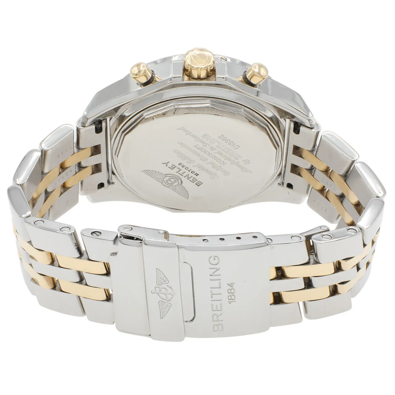 Breitling Stainless Steel 18K Yellow Gold Bentley GT Chronograph D13362