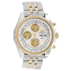 Breitling Stainless Steel 18K Yellow Gold Bentley GT Chronograph D13362