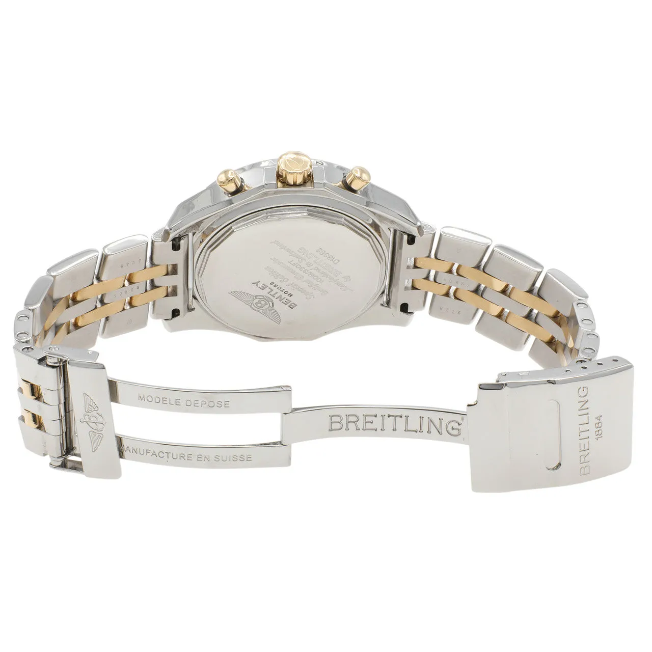 Breitling Stainless Steel 18K Yellow Gold Bentley GT Chronograph D13362