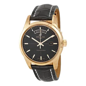 Breitling Transocean Black Dial 18kt Rose Gold Men's Watch R4531012-BB70BKCD R4531012-BB70-744P-R20D.1