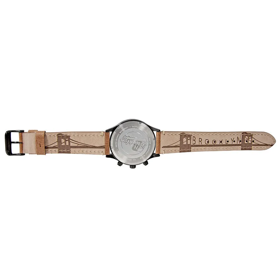 Brooklyn Watch Co. Bedford Brownstone Chronograph Black Dial Men's Watch 307-B-01-TS