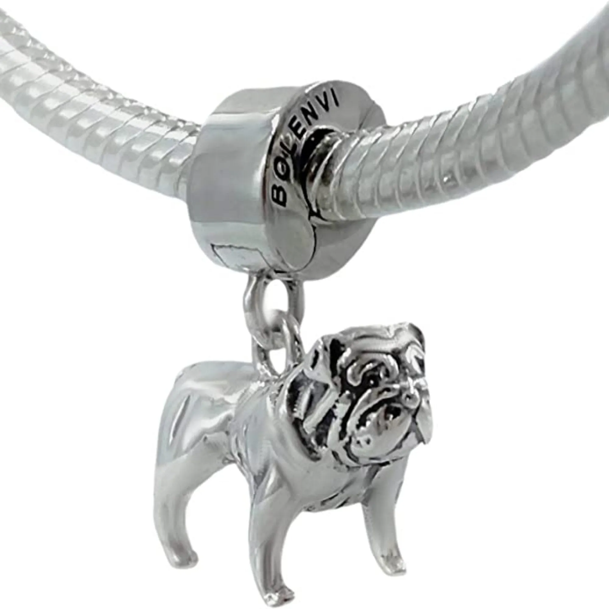 Bulldog Dangle Pendant Charm