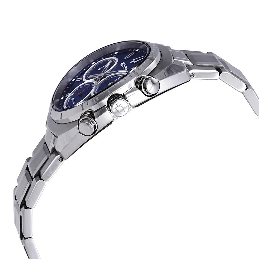 Bulova Curv Chronograph Blue Dial Men's Watch 96A185