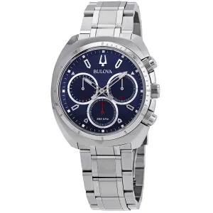 Bulova Curv Chronograph Blue Dial Men's Watch 96A185