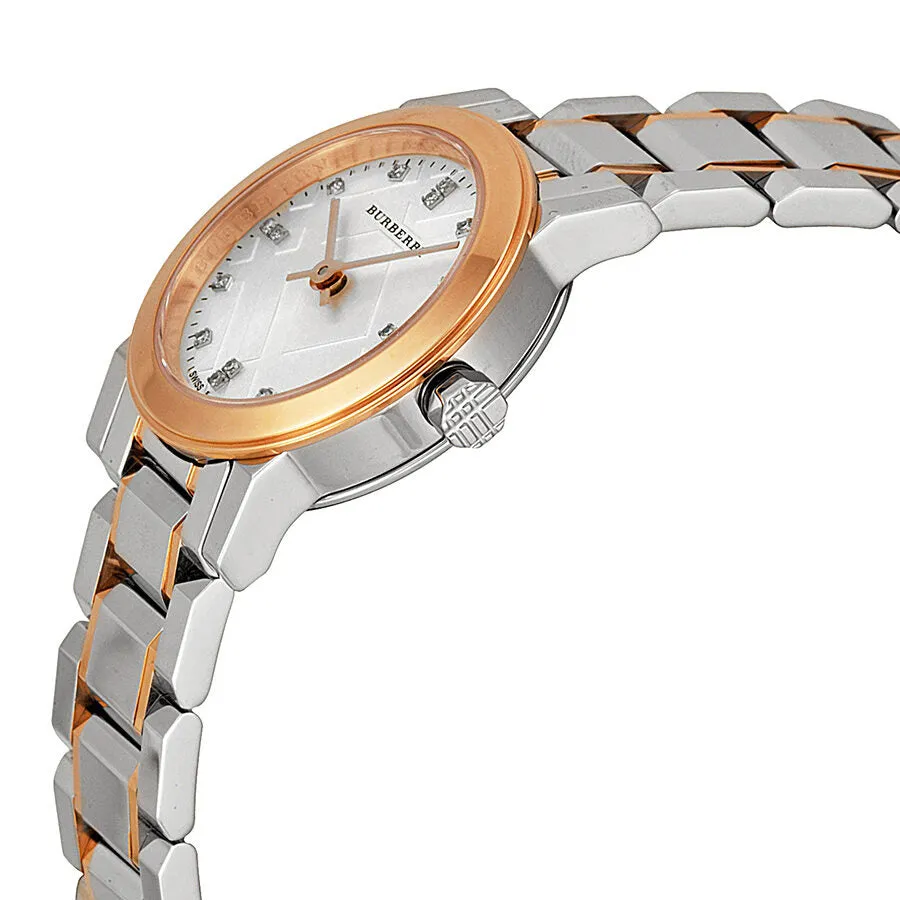 Burberry Heritage Grey Dial Two-tone Stainless Steel Ladies Watch BU9214