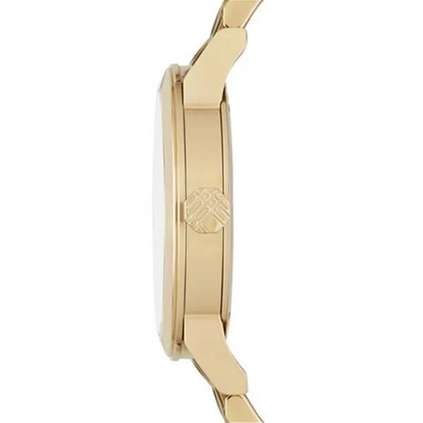 Burberry The City Gold Tone Leather Strap Gold Dial Men's Watch BU9032