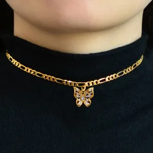 Butterfly Choker Pendant Necklaces