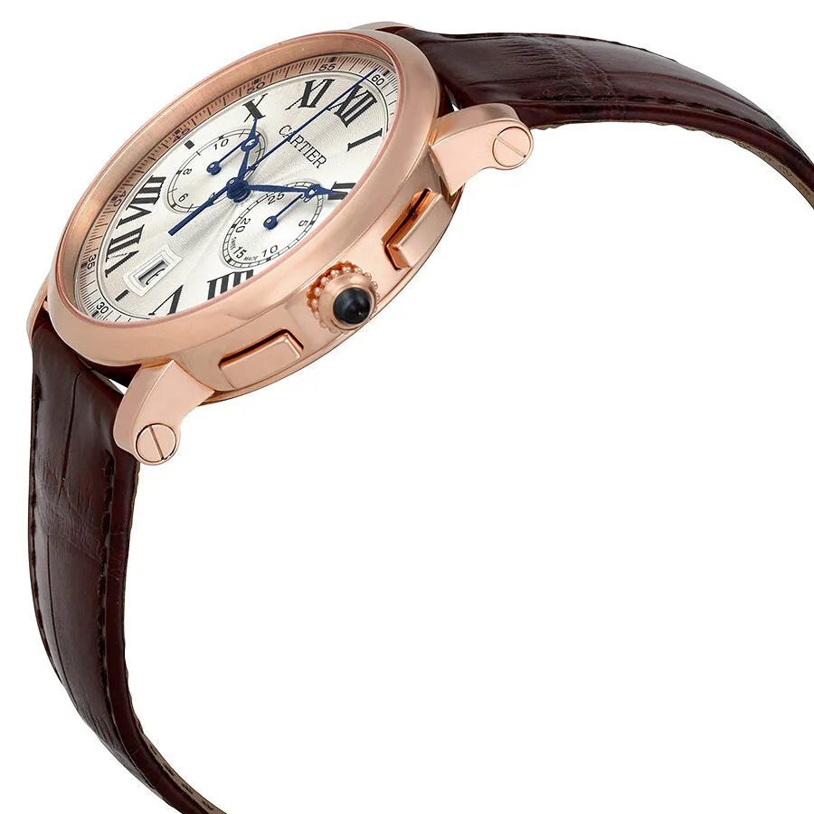 Cartier Rotonde Silver Sunday Dial 18kt Pinks Gold Men's Watch W1556238