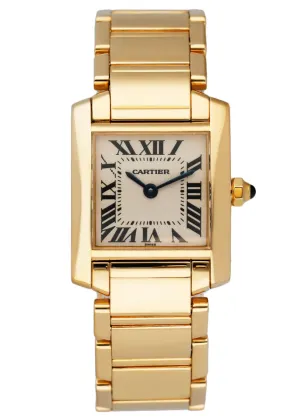 Cartier Tank Francaise 1820 18K Yellow Gold Ladies Watch Box Papers