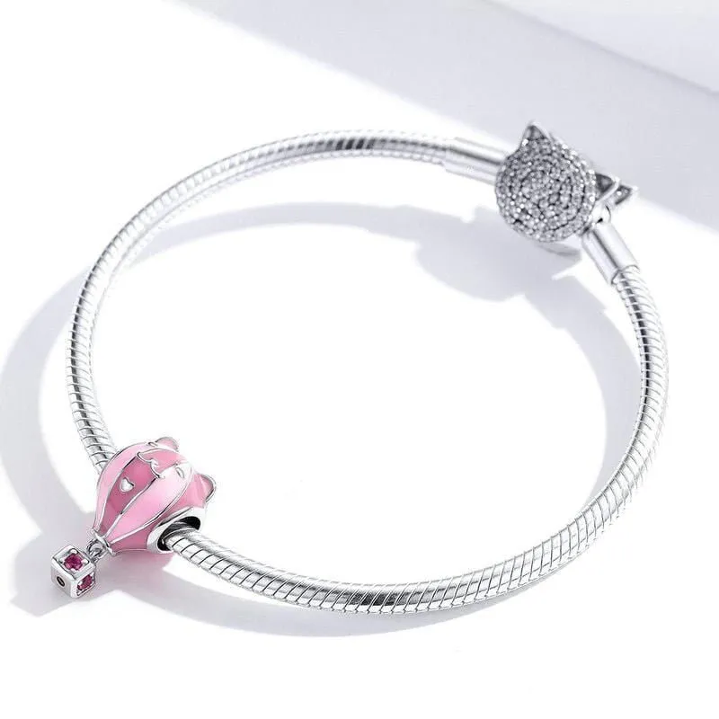 Cat Hot Air Balloon Charm
