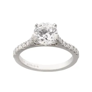 Cathedral Diamond Band Engagement Rings Setting
