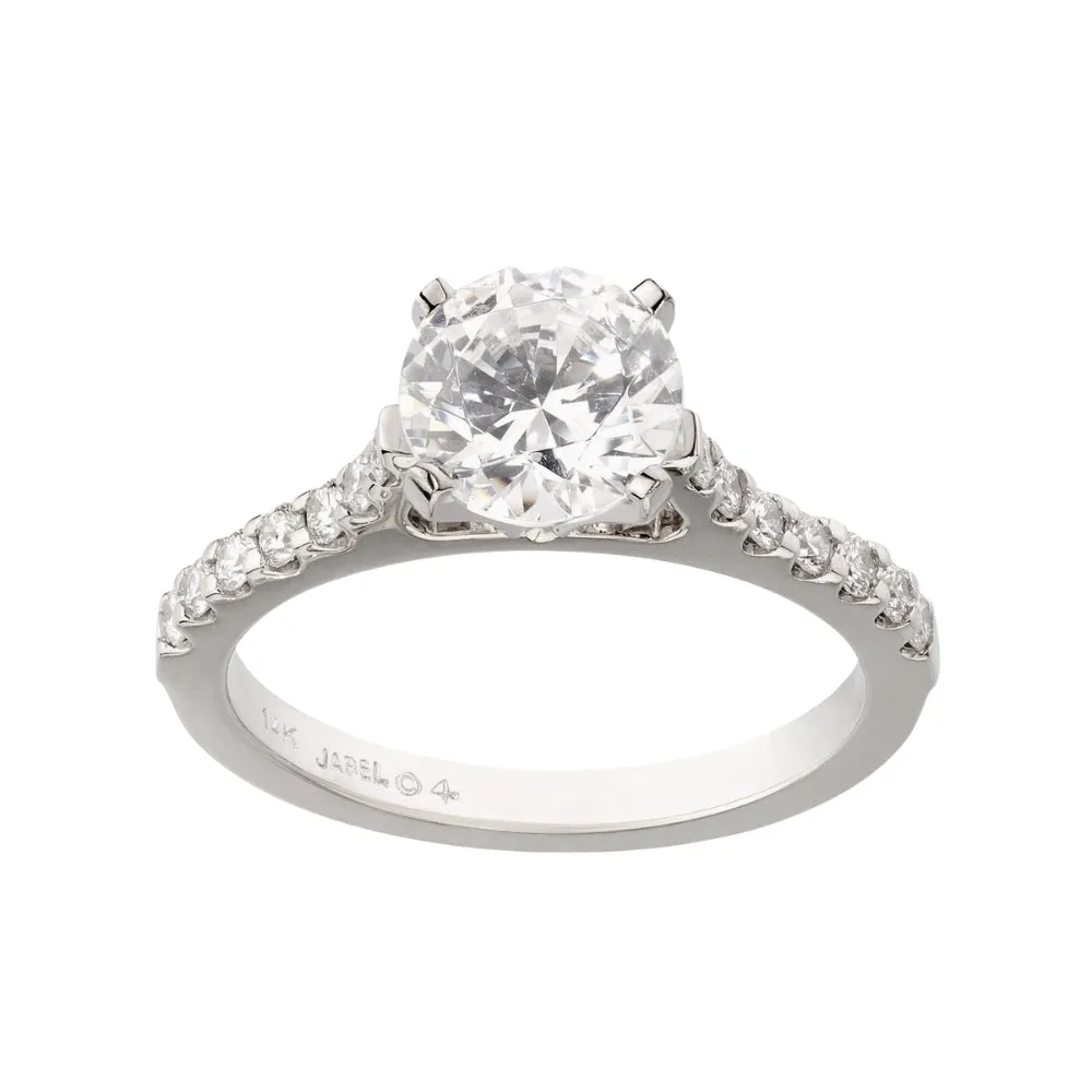 Cathedral Diamond Band Engagement Rings Setting