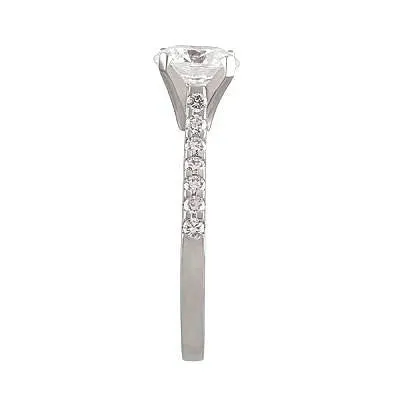Cathedral Diamond Band Engagement Rings Setting