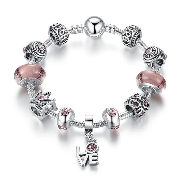 Charm Bracelet with Heart Pendant