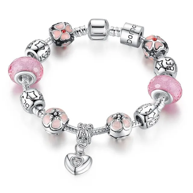 Charm Bracelet with Heart Pendant