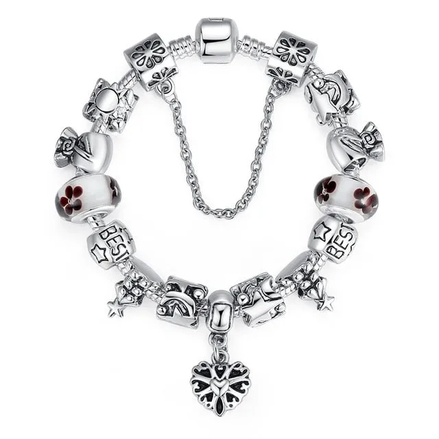 Charm Bracelet with Heart Pendant
