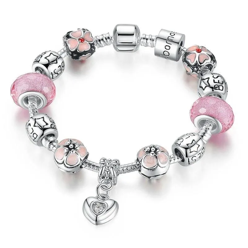 Charm Bracelet with Heart Pendant