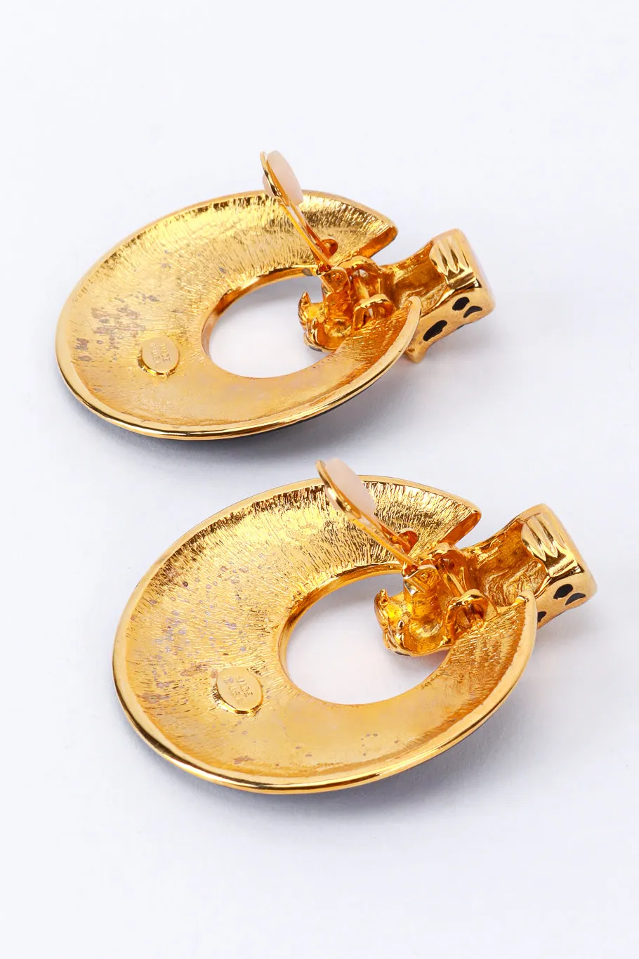 Cheetah Door Knocker Hoop Earrings