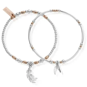 ChloBo Strength & Courage Bracelet Set - Two Tone