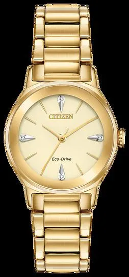 Citizen Gold-Tone Diamond Accent Watch