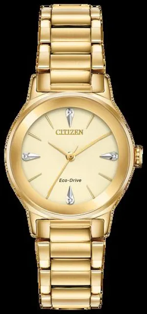 Citizen Gold-Tone Diamond Accent Watch