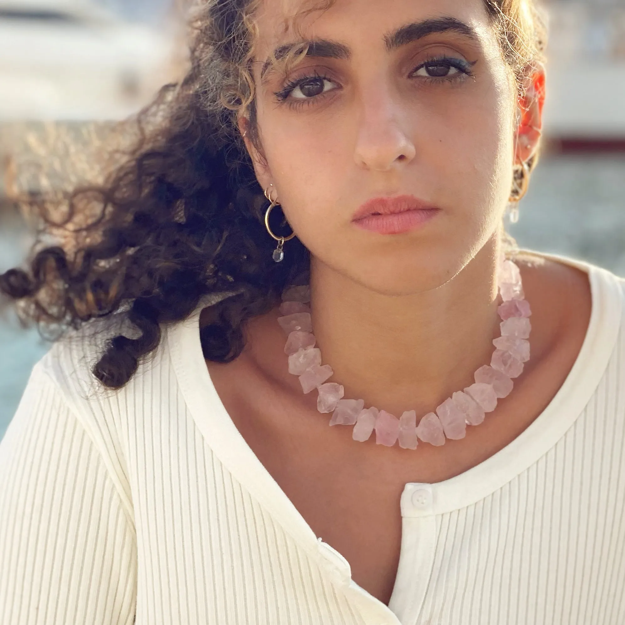 Cleodora Choker (Rose Quartz)