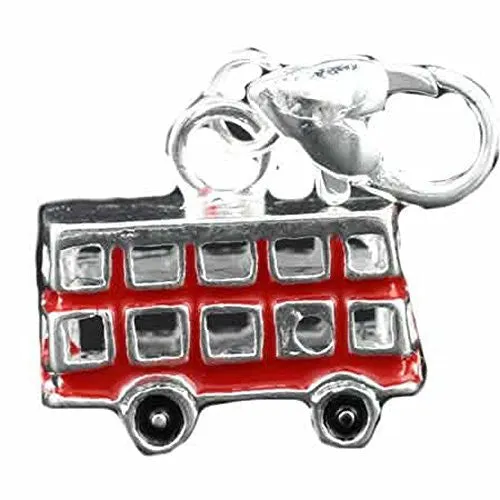 Clip on Bus Charm for European Jewelry w/ Lobster Clasp