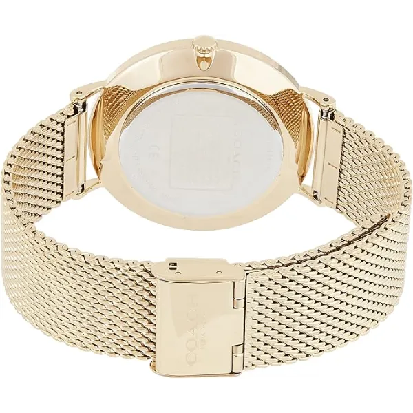 Coach Charles Gold Mesh Bracelet Blue Dial Quartz Watch for Gents - 14602551